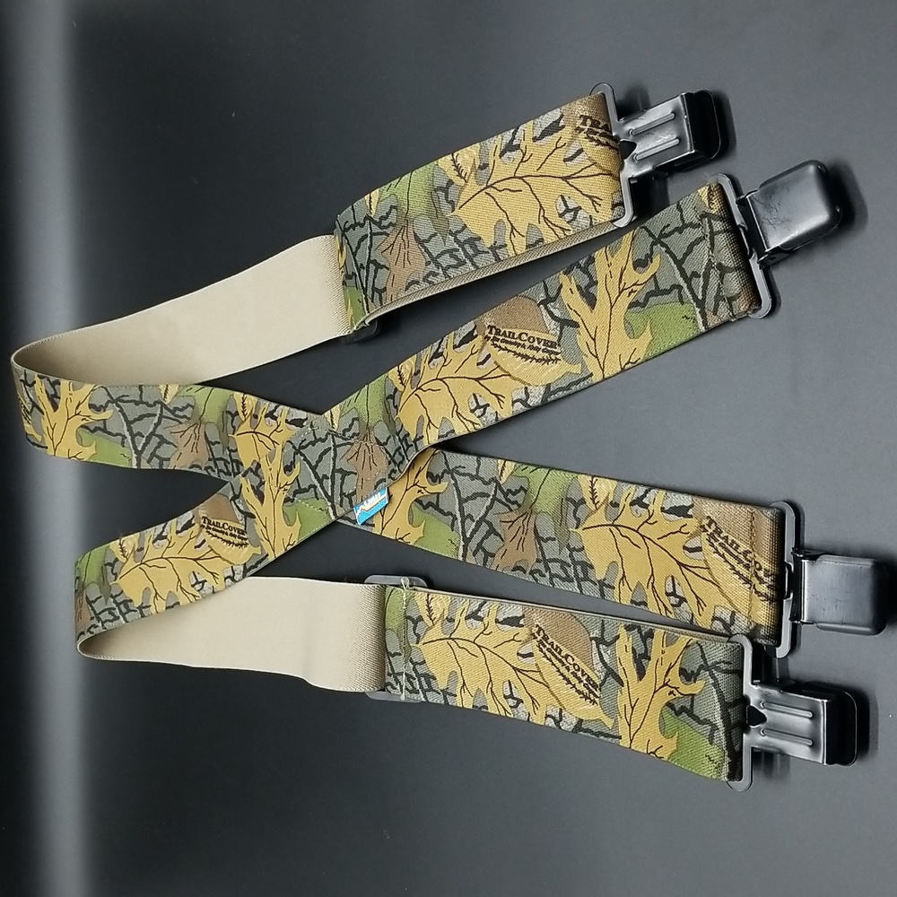 Camas Camouflage Suspenders with Metal Clips